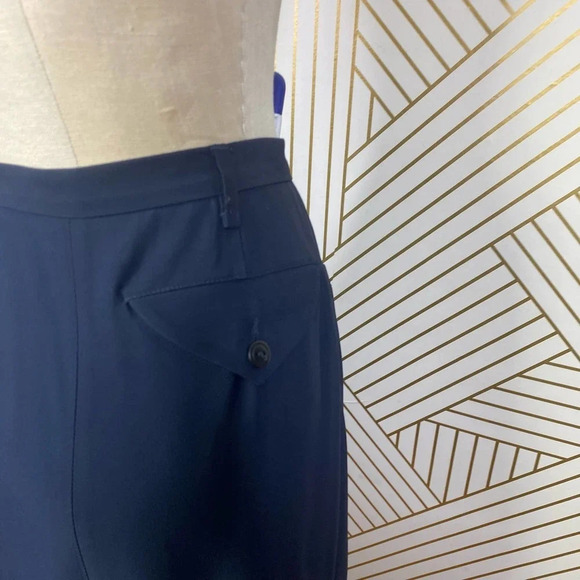 Peserico Wrap Pencil Skirt in Navy‎ Blue - Picture 9 of 12